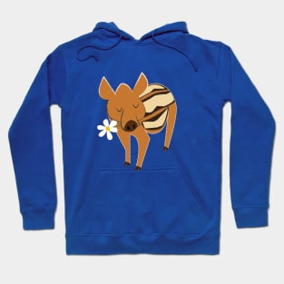 Little boar with a flower #1 Hoodie